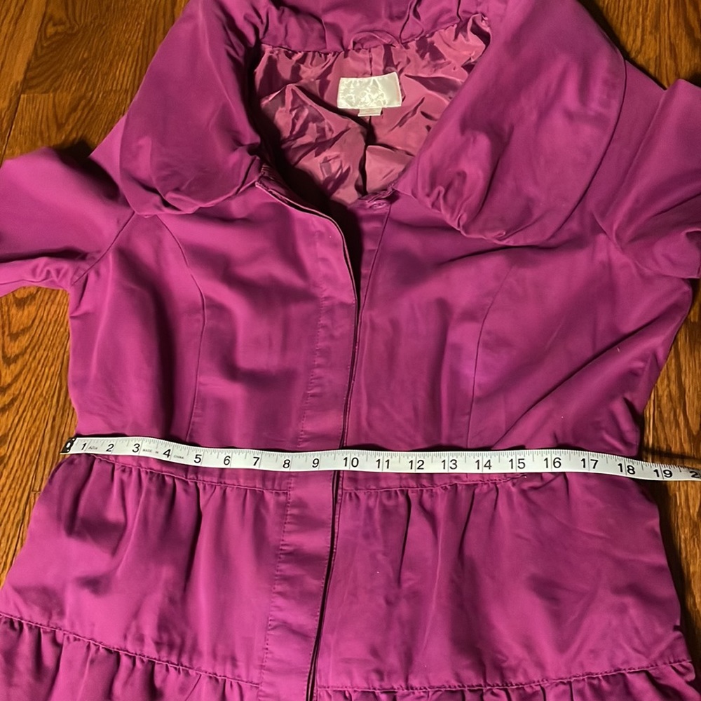 Xhilaration Women’s Cotton Fashion Coat statement collar size XL magenta color - Picture 13 of 13